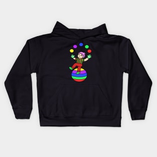 Cute chibi girl juggling Kids Hoodie